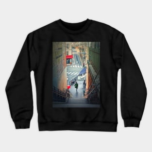 street scene Asnieres town Crewneck Sweatshirt